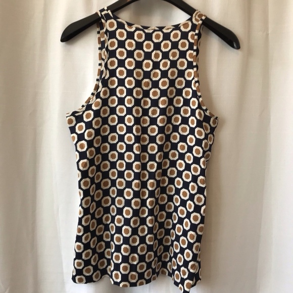 Theory Silk Geometric Print Tank sz P - Picture 6 of 9